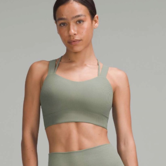 Lululemon Like a Cloud Ribbed Longline Bra *Light Support D/DD Cup Size 14